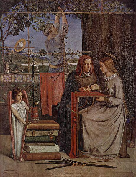 Dante Gabriel Rossetti The Girlhood of Mary Virgin China oil painting art